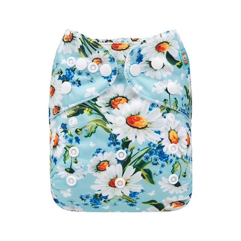 Baby One Size Fits All Reusable Baby Cloth Diaper with Microfiber Insert Diaper For Baby Boys and Baby Girls In Modern New Printed Design - BIG FRENCHIES
