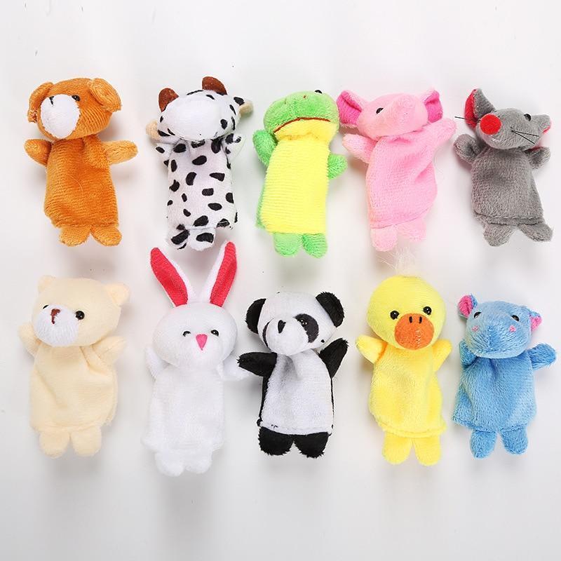 10pcs Cartoon Plush Toys Boy Girl Finger Puppet Cartoon Animal Child Cute Finger Puppet Dolls Telling Stories To The Baby and Kids - BIG FRENCHIES