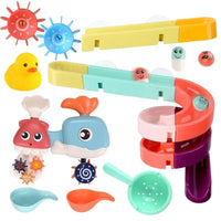 Bath Toys Suction Cup Marble Race Orbits Track Kids Bathroom Bathtub Play Water Toy Shower Games For Kids - BIG FRENCHIES