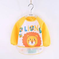 Cute Cartoon Print Baby Waterproof Long Sleeve Apron Children Feeding Smock Bib Baby Accessories - BIG FRENCHIES