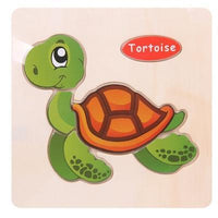 Baby Toys Wooden 3D Puzzle Cartoon Animal Intelligence Kids Educational Brain Teaser Children Tangram Shapes Learning - BIG FRENCHIES