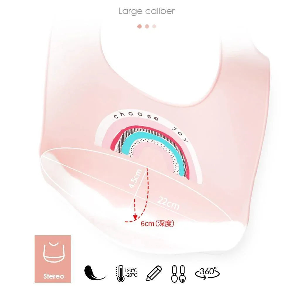 Bib Waterproof Silicone Feeding Saliva Towel Newborn Adjustable Bur Cloth Turban Disposable Cartoon with Elegant Deisgn For Baby and Kids - BIG FRENCHIES