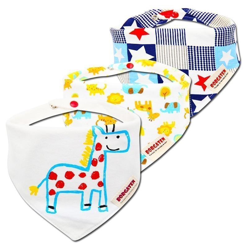 Cartoon Cotton Newborn Baby Boys and Girls Bibs Baby Towel Scarf Children Cravat Infant Kids Scarf - BIG FRENCHIES