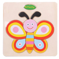 Baby Toys Wooden 3D Puzzle Cartoon Animal Intelligence Kids Educational Brain Teaser Children Tangram Shapes Learning - BIG FRENCHIES