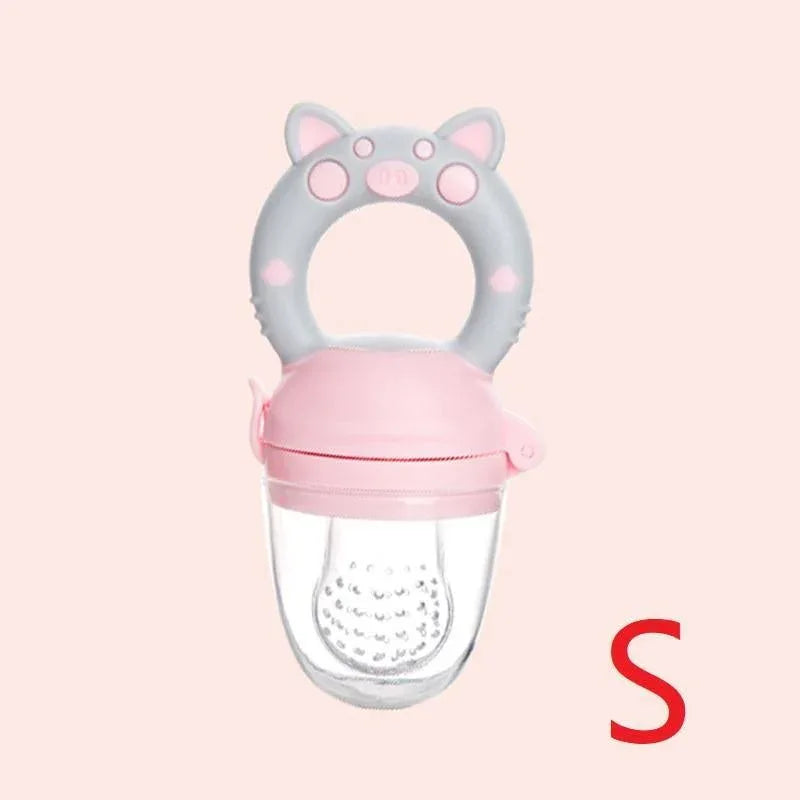 Silicone Baby Pacifier Feeder Cartoon Animal Infant Nipple Holder Newborn Fruit pacifier Tetine Silicona Nipple Bit - BIG FRENCHIES