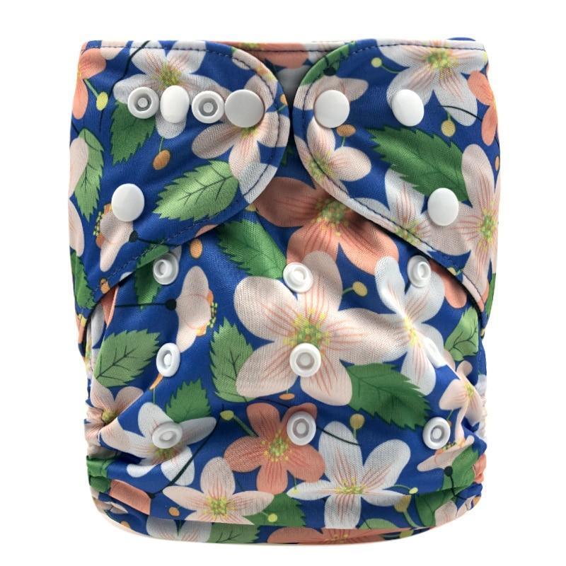 Modern Printed Bamboo Charcoal Inner Pocket Diaper For Baby Reusable Cloth Diaper Nappies With Double Leg Gusset In Modern Printed Design For Baby and Kids - BIG FRENCHIES