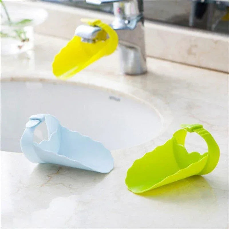 Silicone Baby Bath Toys Kids Faucet Extender children Hand Washing extender Bathroom Sink Rubber Water Reach Faucet Sink - BIG FRENCHIES
