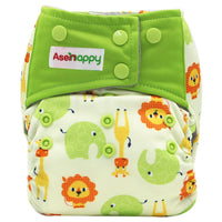 Colorful Modern Baby Cloth Diaper Bamboo Charcoal Nappy All-in-one Diapers sewn 3 Layers Micro fleece Insert Inside Reusable Diaper For Baby and Kids For Unlimited Use - BIG FRENCHIES