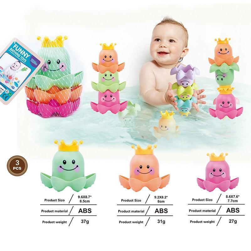 Kids Ocean Life Octopus Stacking Cups Bath Toy Children Play Educational Cute Cartoon Bathroom Toys - BIG FRENCHIES