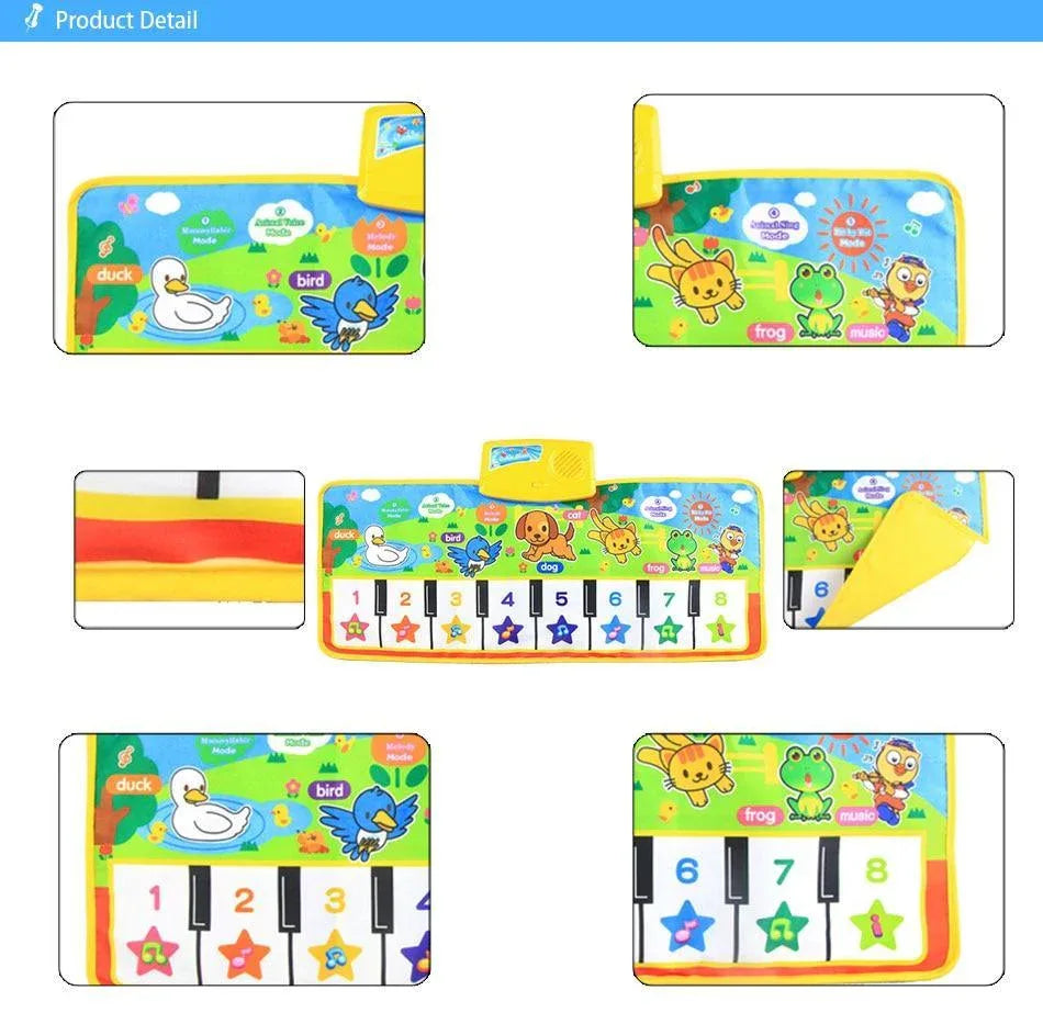 Trend New Baby Musical Mat Music Carpet Funny Animal Voice Singing Playing Music Piano Early Educational Learning Toys for Kids - BIG FRENCHIES