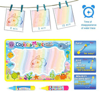 Magic Water Painting Drawing Mat & 2 Pens Doodle Board Coloring Books for Kids Children Educational Toys - BIG FRENCHIES
