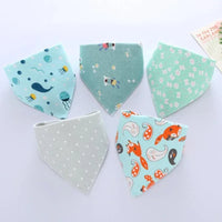 Fashion Modern 5PCS/SET Baby Triangle Double Cotton Bandana Feeding Bibs For Baby Boys/ Girls Baby Kids - BIG FRENCHIES