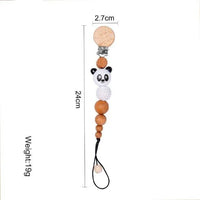 Modern Handmade Pacifier Chain Baby Teething Chains Crochet Rabbit Panda Beads Wooden Clips Wood Tiny Rod For Kids - BIG FRENCHIES