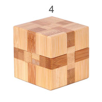 12 Style Brain Teaser 3D Wooden Interlocking Puzzles Game Toy Bamboo Small Size For Adults Kids - BIG FRENCHIES