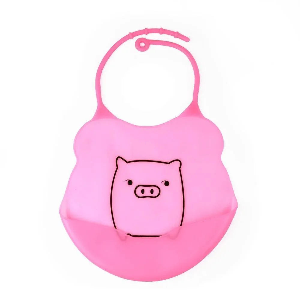 Silicone Baby Bibs waterproof Baby Saliva Towel Animal Adjustable Cloths Bandana Soft Feeding Cartoon Bib For Kids - BIG FRENCHIES