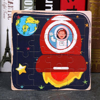 Wood Puzzles Children Adults Vehicle Puzzles Wooden Toys Learning Education Environmental Assemble Toy Educational Games For Baby and Kids - BIG FRENCHIES