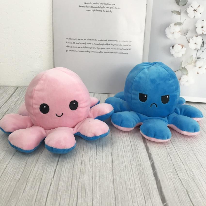 Reversible Flip Octopus Plush Stuffed Toy Soft Animal Home Accessories Cute Animal Doll Children Gifts Baby Plush Toy For Kids - BIG FRENCHIES