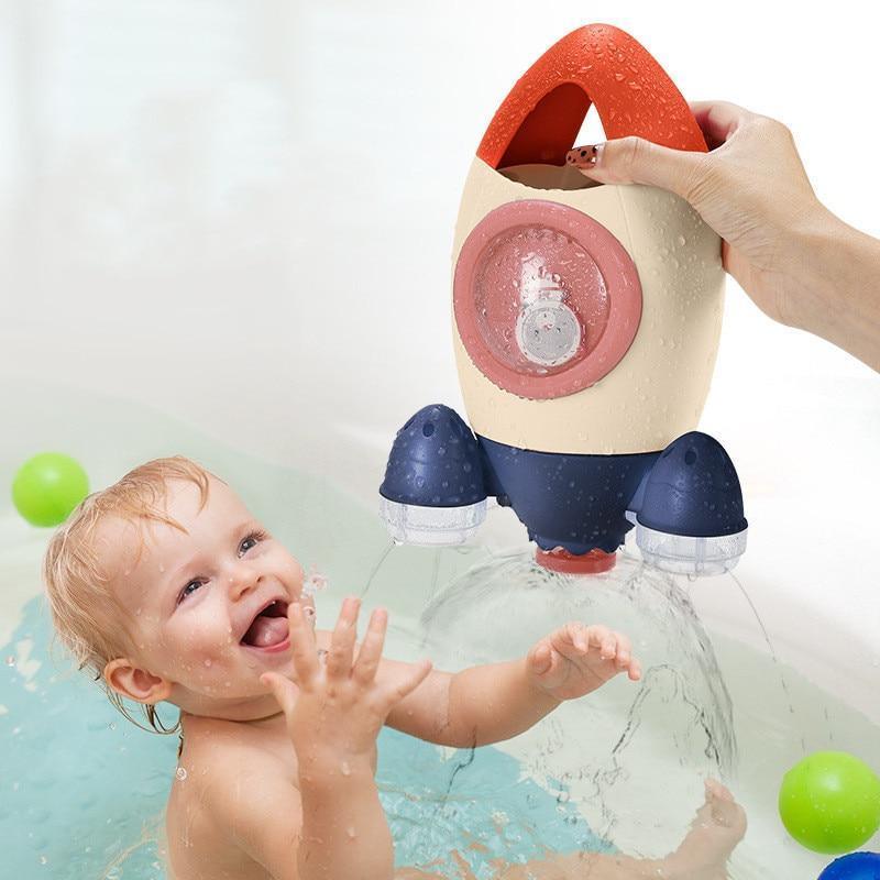 Baby Spin Water Spray Rocket Bath Toys for Children Toddlers Shower Game Bathroom Sprinkler Baby Bath Toy for Kids - BIG FRENCHIES