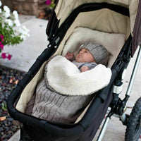 Warm Baby Blanket Knitted Newborn Swaddle Wrap Soft Sleeping Bag Footmuff Cotton Envelope For Stroller Accessories For Baby - BIG FRENCHIES