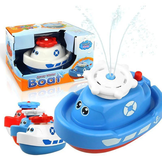 Modernt Trend Cartoon Baby Bath Toy Electric Rotating Spraying Water ship Toy For Infant Water Jet Boat Bathroom Toy For Kids - BIG FRENCHIES
