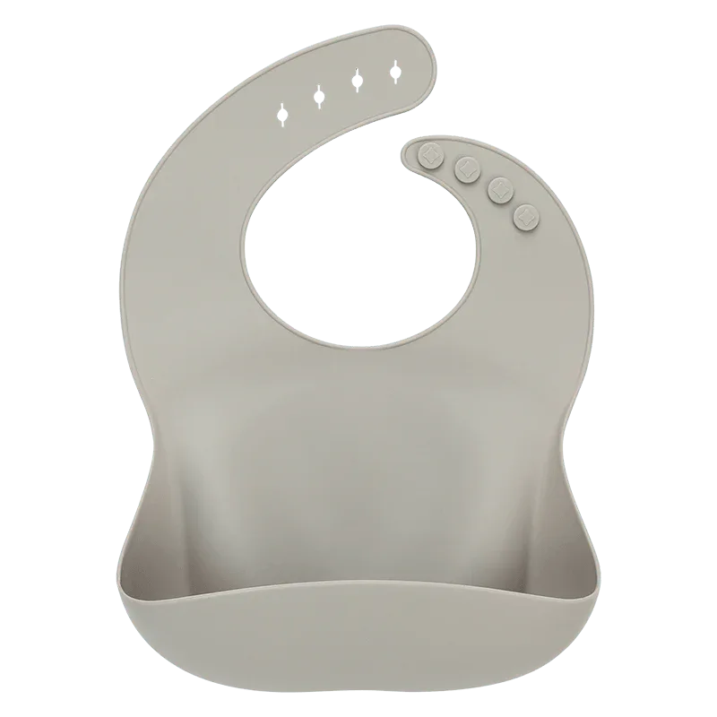 Solid Silicone Bibs Baby Feeding Saliva Towel Waterproof Soft Cloths Bandana Lightweight Infant Bibs - BIG FRENCHIES