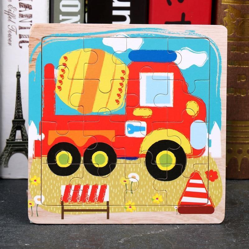 Wood Puzzles Children Adults Vehicle Puzzles Wooden Toys Learning Education Environmental Assemble Toy Educational Games For Baby and Kids - BIG FRENCHIES
