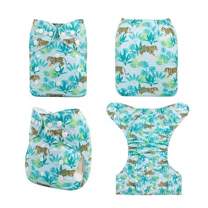ModernLuxury Printed Baby Cloth Diaper Reusable Cloth Nappy Snap Adjustable Pocket Diaper Nappies For Baby Kids - BIG FRENCHIES