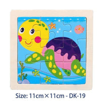 38 Style Cartoon Wooden Puzzle Children Animal/ Vehicle Toy For 2-6 Year Baby Early Educational Toys for Kids - BIG FRENCHIES
