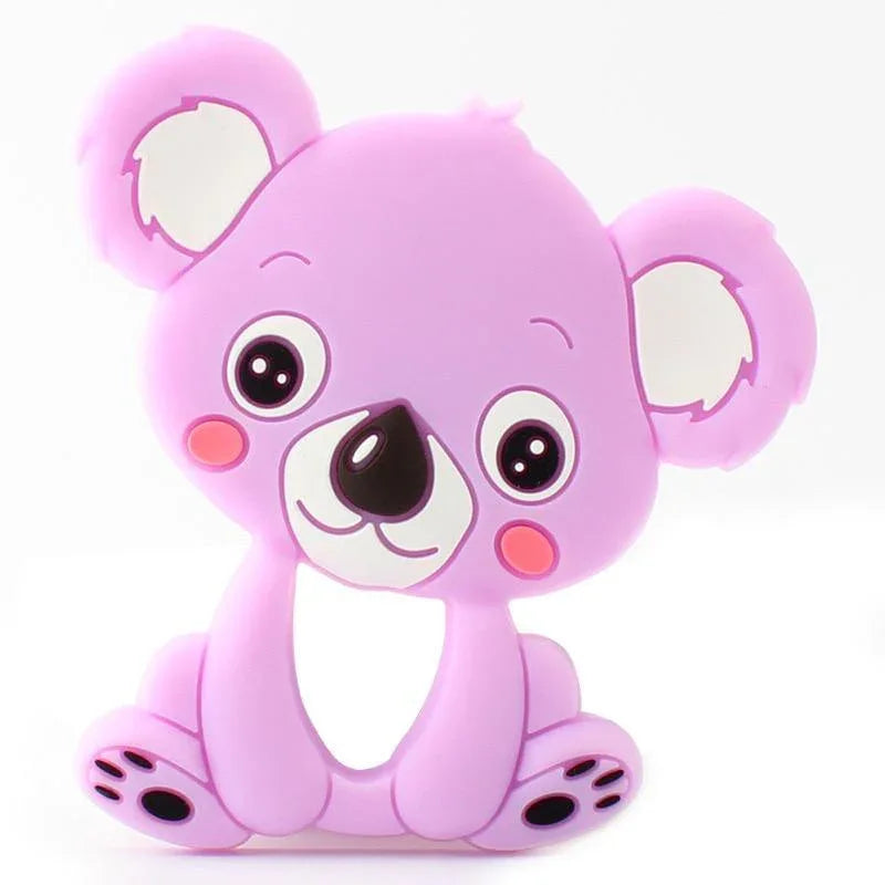 2pcs Cartoon Baby Teether Animal Silicone Teether Raccoon Elephant Koala Giraffe Baby Teething Toys Accessories Perfect Toy For Kids - BIG FRENCHIES