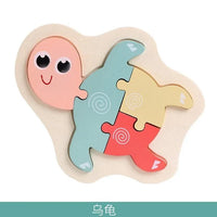 Wooden Children Colorful Animal Stevvex Puzzle for Toddler Creative Puzzle Early Educational Toys for Boys and Girls 2-4 - BIG FRENCHIES