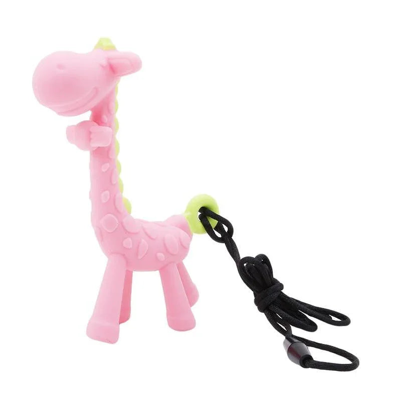 Unique Cute Cartoon Giraffe Shape Baby Teether Silicone Teething Toy New Hanging Toy For Baby Activity - BIG FRENCHIES