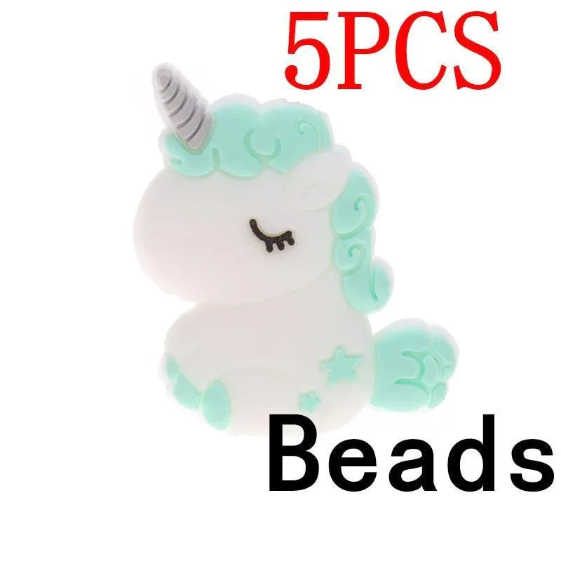 Silicone Unicorn Teether Beads Cute Cartoon Rodent BPA Free Baby Teething Toy For Baby and Kids - BIG FRENCHIES