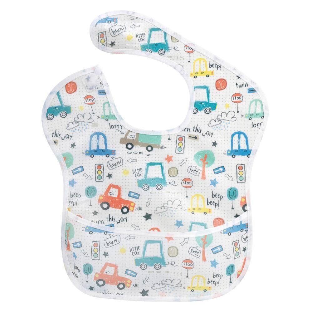Waterproof Baby Bibs Polyester TPU Feeding Bibs Washable Baby Bibs with Food Catcher For Kids - BIG FRENCHIES