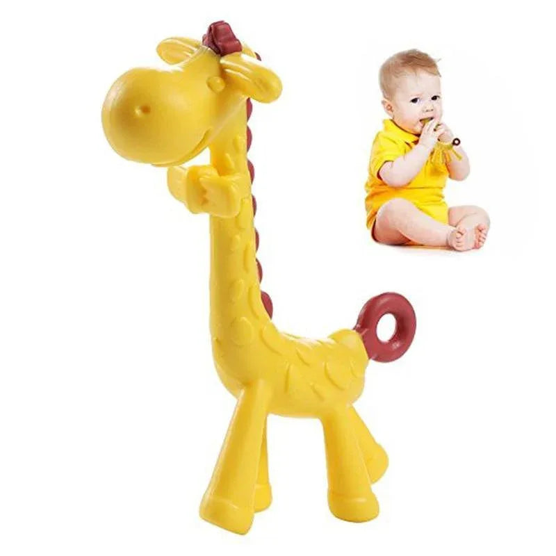 Unique Cute Cartoon Giraffe Shape Baby Teether Silicone Teething Toy New Hanging Toy For Baby Activity - BIG FRENCHIES