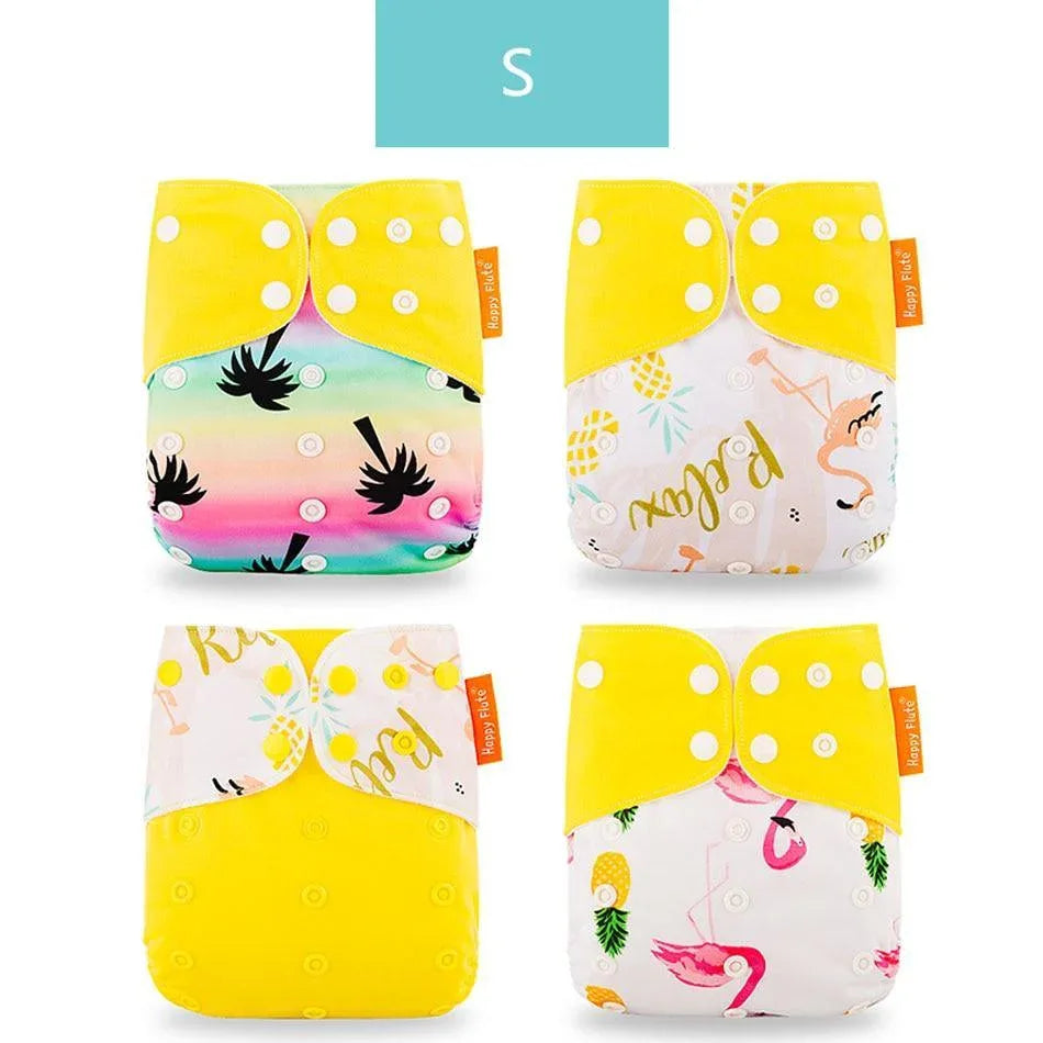 4pcs/set Washable Eco-Friendly Cloth Diaper Cover Adjustable Nappy Cloth Diapers Cloth Nappy For Baby Boys and Grils Baby - BIG FRENCHIES