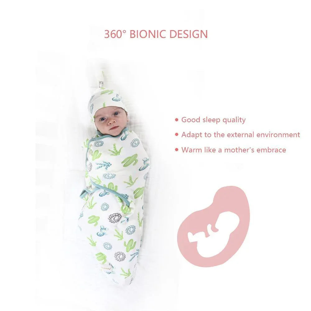 Baby Swaddle Blanket With Cap For Newborn Wrap Cotton Swaddling Bag Baby Envelope Sleep sack Blanket . - BIG FRENCHIES