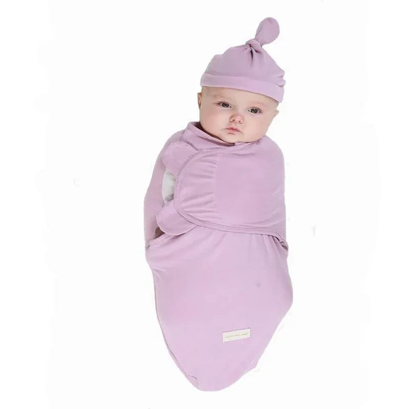 Baby Swaddle Blanket With Cap For Newborn Wrap Cotton Swaddling Bag Baby Envelope Sleep sack Blanket . - BIG FRENCHIES