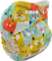 Baby Pocket Cloth Diaper Nappy Reusable Adjustable Washable No Inserts Nappie For Baby In Modern Printed Style - BIG FRENCHIES