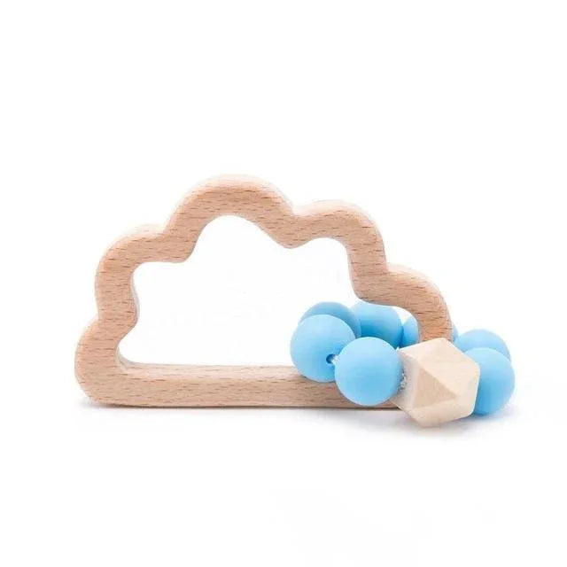 Wooden Teether Hedgehog Crochet Beads Wood Crafts Ring Engraved Bead Baby Teether Wooden Toys For Kids Rattle - BIG FRENCHIES