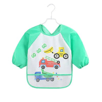 Cute Cartoon Print Baby Waterproof Long Sleeve Apron Children Feeding Smock Bib Baby Accessories - BIG FRENCHIES