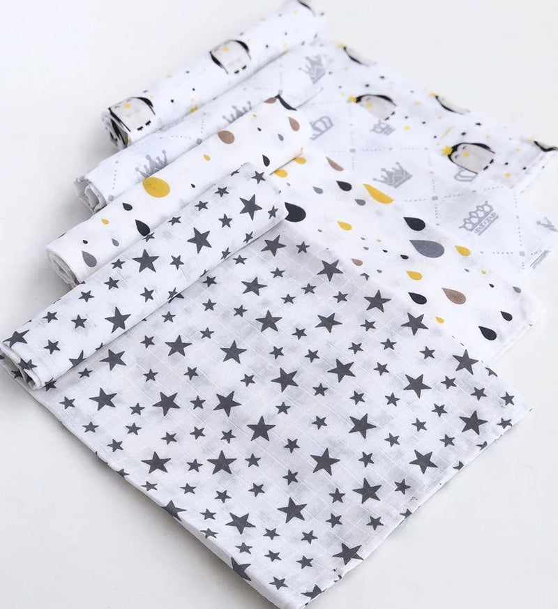 Muslin Cotton Diaper Baby Blankets Newborn Swaddle Blanket Infant Multi Purpose Bath Towel - BIG FRENCHIES