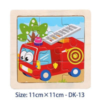 38 Style Cartoon Wooden Puzzle Children Animal/ Vehicle Toy For 2-6 Year Baby Early Educational Toys for Kids - BIG FRENCHIES