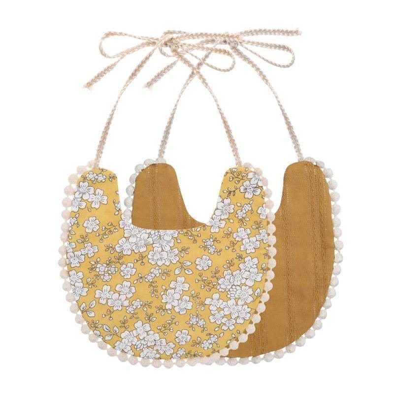 Infant Baby Bib Kid Toddler Dinner Feeding Tassel Double-side Cotton Linen Burp Cloths Saliva Towel For Baby - BIG FRENCHIES