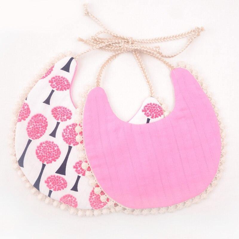 Double-deck Infant Baby Girl Boy Bib Kid Toddler Dinner Feeding Tassel Cotton Linen Burp Cloths - BIG FRENCHIES