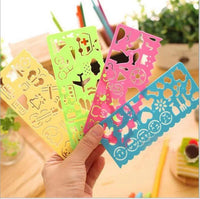 Magic Rainbow Color Scratch Art Paper Card Set With Graffiti Stencil Drawing Board Stick Art Painting Educational Toys - BIG FRENCHIES