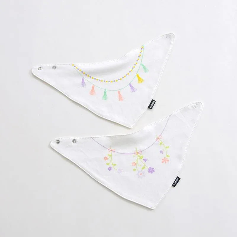 2 Pcs Baby Bibs Bandana Cotton Double Layers Drool Bib For Boys And Girls Triangle Bibs Infant Towel - BIG FRENCHIES