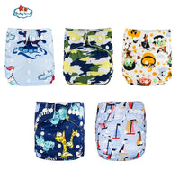 Modern Luxury Printed Baby Nappy 5pcs/Lot Washable Diapers Good Quality Pocket Diaper For Kids - BIG FRENCHIES