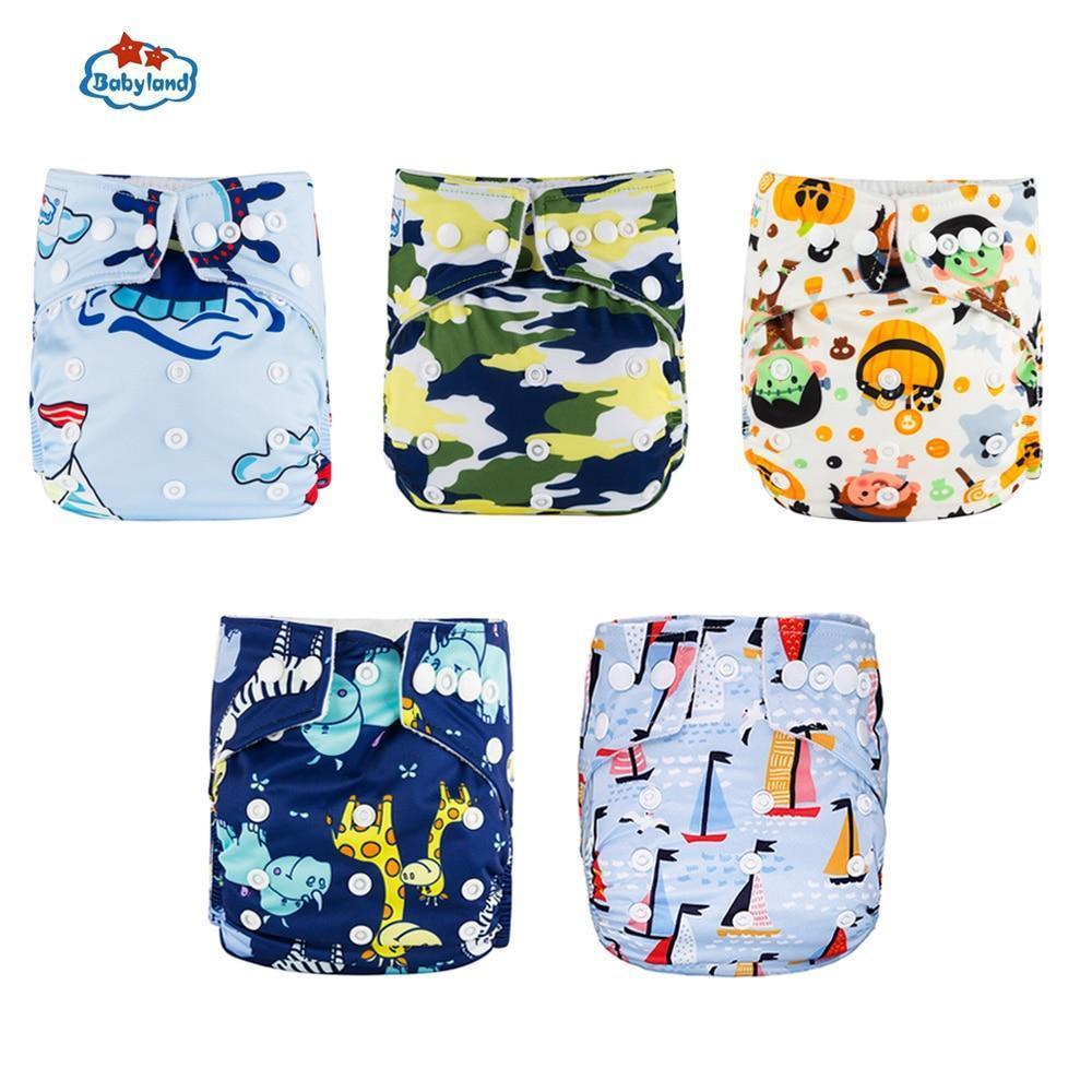 Modern Luxury Printed Baby Nappy 5pcs/Lot Washable Diapers Good Quality Pocket Diaper For Kids - BIG FRENCHIES