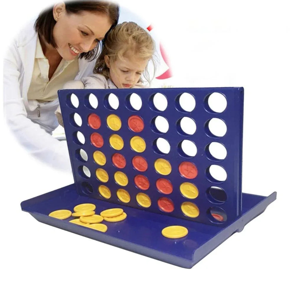 1 Set Connect 4 In A Line Board Game Foldable Children's Educational Toys for Kid Sports Entertainment Gifts For Kids Birthday - BIG FRENCHIES