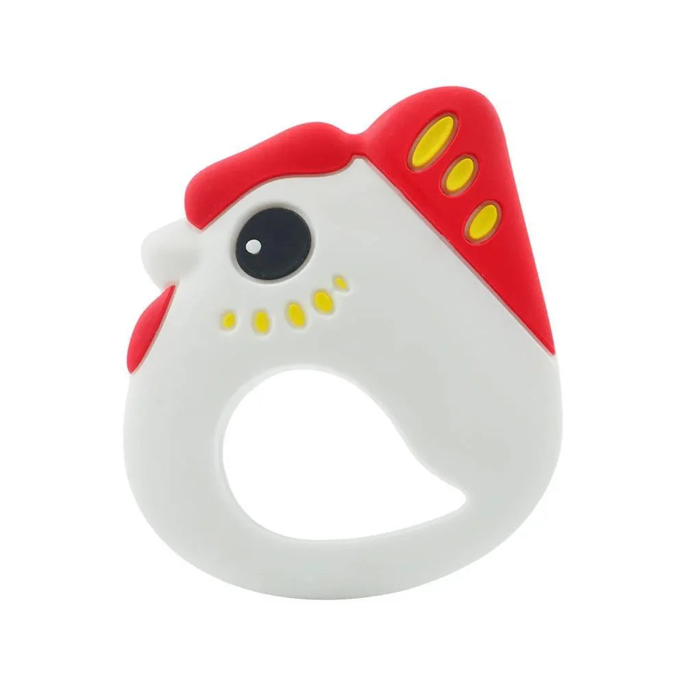 Baby Teethers Cartoon Animal Baby Teething Toy Penguin Silicone Teether Unicorn Pendant Raccoon Accessories - BIG FRENCHIES